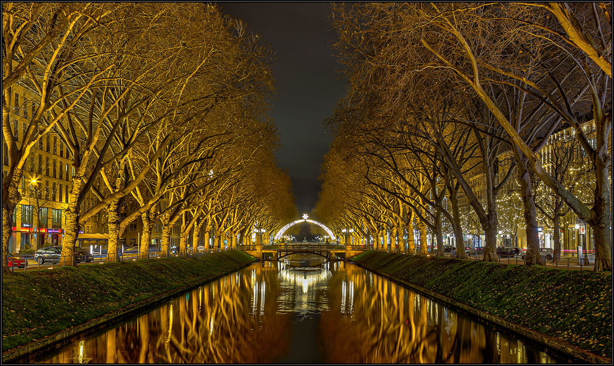Königsallee in Düsseldorf - Weihnachten 2020